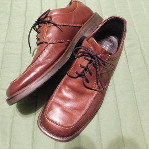 Men's VENTURINI gorgeous & supple Italian leather square toe brown shoes GUC 11